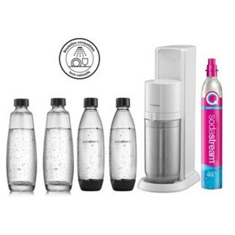 SODASTREAM Machine à eau pétillante Duo White Megapack avec 4 bouteilles et 1 cylindre (1/10)