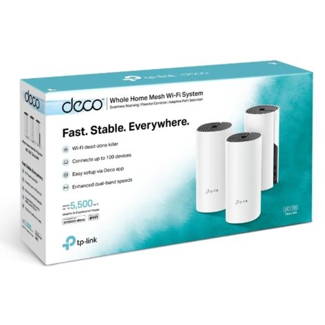 Système WiFi Mesh 1,2 Gigabit + 2 ports Ethernet Gigabit TP-LINK Déco M4 Blanc