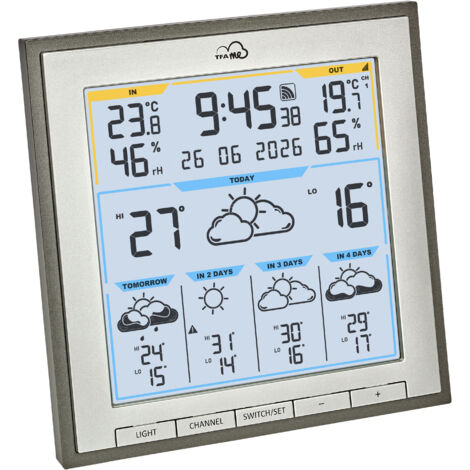 Station météo connectée TFA WLAN TFA.me ID-08, anthracite