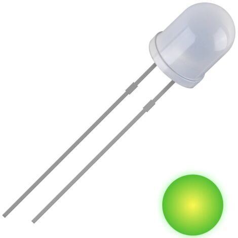 QUADRIOS LED, 5 mm, Jaune/Vert, boîtier diffus, 700 mcd, 569 nm, 2,54 mm (1/2)