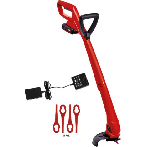 Einhell Coupe-bordures sans fil GC-CT 18/24 Li P PXC (18V, Diametre de coupe 24cm, 20 lames en plastique incluses) - Livré avec Batterie 1,5 Ah et Chargeur