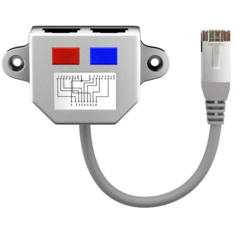 GOOBAY CAT.5 Répartiteur de câble câblage 2x Ethernet, blindé (1/3)