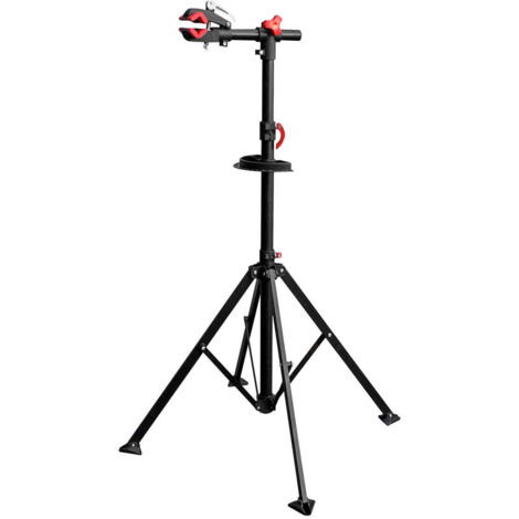 Support de montage vélo 16414 – Acier thermolaqué noir – Hauteur réglable 1150 à 1900 mm – Compatible cadres 25 à 40 mm (1/5)