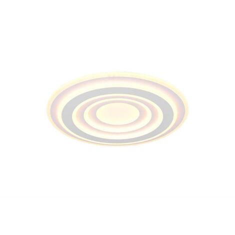 Plafonnier LED lampe de salon lampe de chambre métal blanc dimmable H 5,5 cm (1/5)