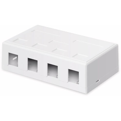 goobay Boîtier vide Keystone 4-port, montage simple par encliquetage (79376) (1/2)