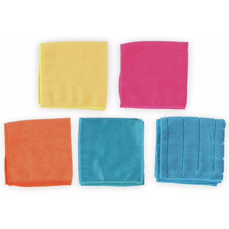 Lot De 6 Chiffons De Nettoyage 100% Coton Jaune (paquet De 2) - 33x38 Cm - Multi-usages Neufs