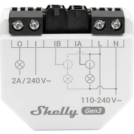Shelly Shelly EM Gen3 - (1 x 50A CT included) Compteur de courant Bluetooth, Wi-Fi