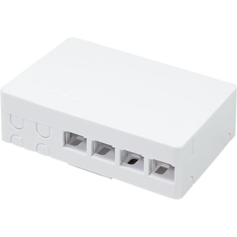 LOGILINK FB1002 BOÎTIER DE CONNEXION INDOOR FTTH POUR 4 FICHES, 4 ADAPTATEURS, POUR RAIL DIN (1/4)
