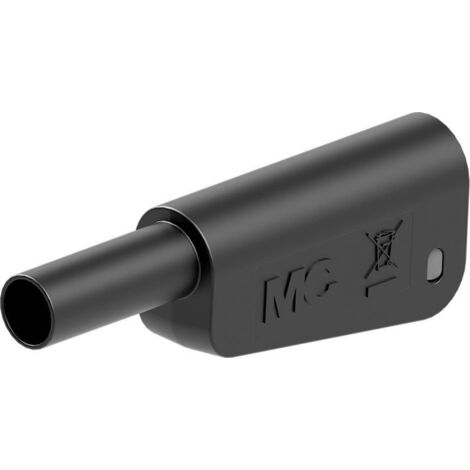 STÄUBLI SLQ-4N-46 FICHE BANANE DE SÉCURITÉ MÂLE Ø DE LA BROCHE: 4 MM NOIR 1 PC(S) 66.2022-21