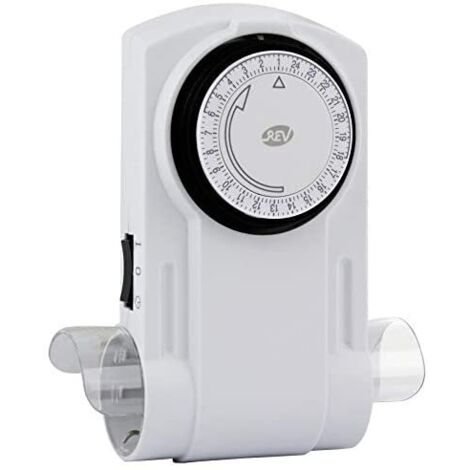 Minuteur mécanique Twintime blanc – Minuterie électromécanique 96h – Allumage manuel – Protection de contact accrue – Pour intérieur – ETT (1/4)