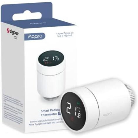 Thermostat intelligent SRTSA01 – Tête thermostatique Zigbee – Régulation précise avec capteurs AQARA – Programmation et géorepérage (1/10)