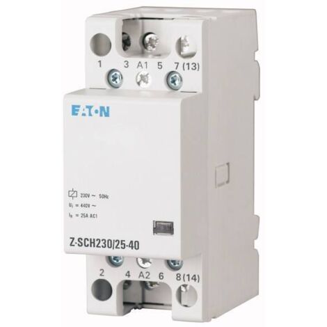 Eaton Z-SCH230/25-40 Contacteur d'installation Tension nominale: 230 V, 240 V Courant de commutation (max.): 25 A 4 NO (T) 1 pc(s) A216162 (1/6)