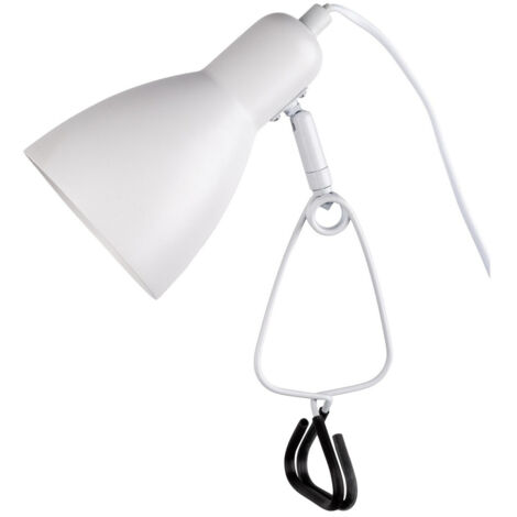 Lampe de table lampe de table spot à pince lampe de chambre blanche mobile H 28 cm (1/5)