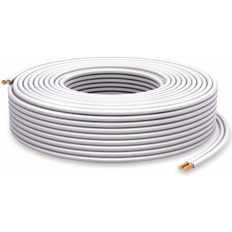 25m Câbles De Haut-parleurs 2x 0,5mm² Noir CCA Câble Pour Enceintes Hi-fi Ligne