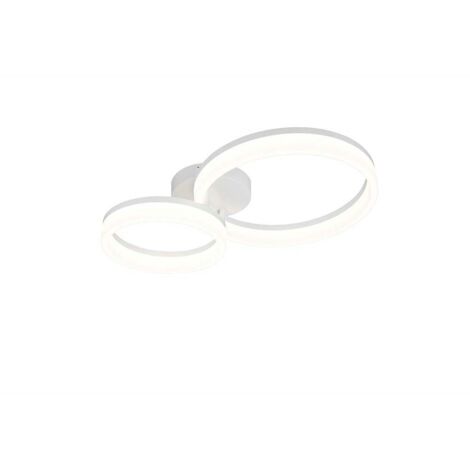 Plafonnier LED lampe de salon lampe de plafond blanc moderne L 51 cm (1/5)