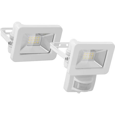 Projecteur extérieur à LED avec détecteur de mouvement blanc, 50 watts - 4250 lumens Goobay (1/2)