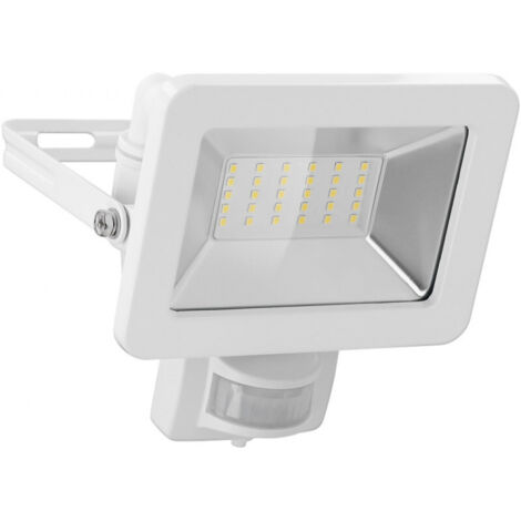 Projecteur extérieur à LED avec détecteur de mouvement blanc, 30 watts - 2550 lumens Goobay