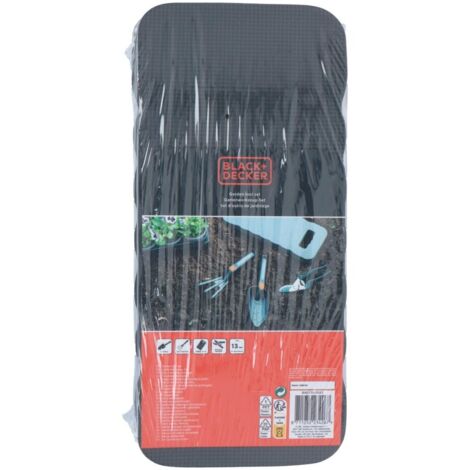 Northix Set d'outils de jardin noir orange 4 pièces (1/5)