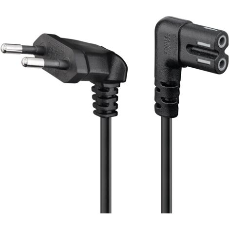 Câble d'alimentation GOOBAY double rainure, noir, 3m, 90°, pour SONOS PLAY 1 et 5. (1/5)