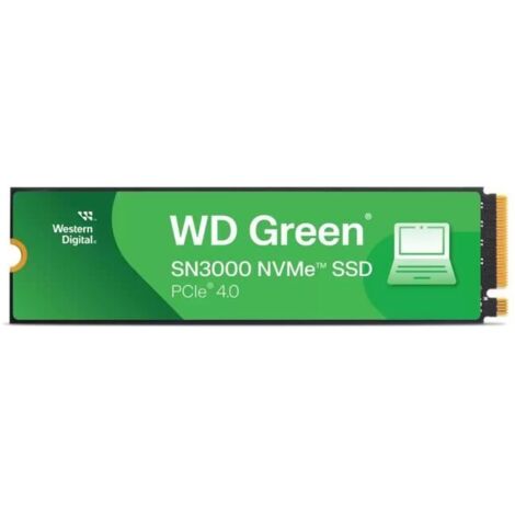 Western Digital Disque SSD interne WD Green SN3000 NVMe 1 To – Disque SSD – Gen4 PCIe, M.2 2280, jusqu'à 5 000 Mo/s – WDS100T4G0E (WDS100T4G0E-00CPS0)