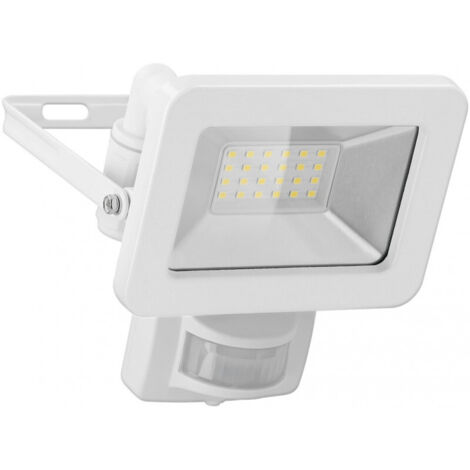 Projecteur extérieur à LED avec détecteur de mouvement Blanc, 20 Watt - 1700 Lumen Goobay