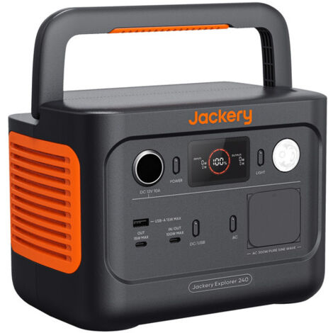 Jackery – Station électrique portable 256Wh – Sortie CA 300W, USB-C 100W – Charge rapide 1h – Compatible panneaux solaires 100W – Poids 3.6 kg - LiFeP04 (1/5)