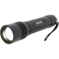 ARCAS Lampe Torche LED, 18 W, 1600 lm, Zoom, Aluminium, Noir