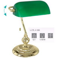 Lampe à poser Banker - Or|Vert