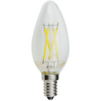 Ampoule LED Filament C35 E14 – 4W 400lm 6000K – Verre – Blanc Froid