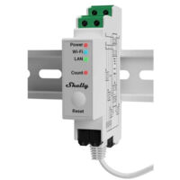 Shelly – Compteur électrique Wi-Fi Pro 3EM 3x120A – Mesure précise 1% – Compatible Google Home et Alexa – Inclut 3 pinces 120A