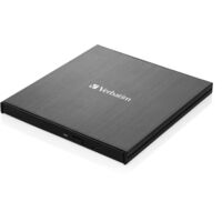 Graveur CD/DVD externe Slimline USB-C 3.2 – Vitesse d'écriture 8x/6x – Compatible M-DISC – Design compact 11mm – Verbatim