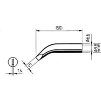 Ersa 0832RD Panne de fer à souder forme de burin, coudée Contenu 1 pc(s) A751322