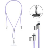 Chaîne Lanyard avec câble USB-C Intenso 1,65 m Violet