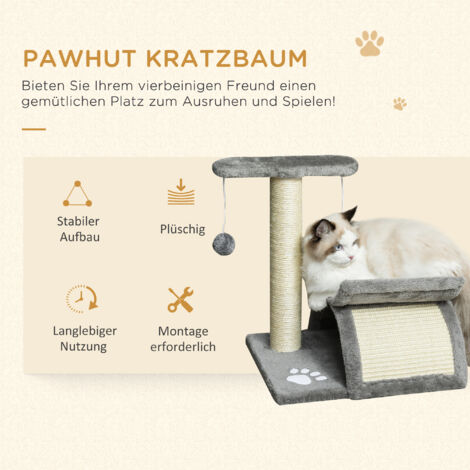 PawHut Kratzbaum klein, für Katzen unter 4 kg, mit hängendem Spielball, 40 x 35 x 72 cm Braun, Katzenbaum, Kletterbaum PawHut Kratzbaum klein, für Katzen unter 4 kg, mit hängendem Spielball, 40 x 35 x 72 cm Braun, Katzenbaum, Kletterbaum