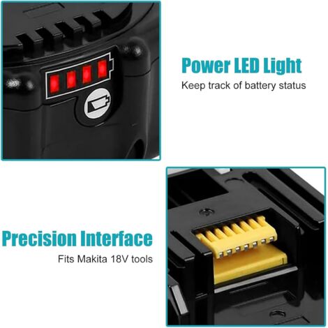 2er-Set 18V 8,0Ah Ersatzakku Für Makita – Kompatibel Mit BL1860B, BL1850, BL1840 & Co. Mit 2er-Set 18V 8,0Ah Ersatzakku Für Makita – Kompatibel Mit BL1860B, BL1850, BL1840 & Co. Mit