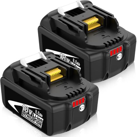 2er-Pack BL1860 18V 8,0Ah Ersatzakkus für Makita BL1815/BL1830 Akkus