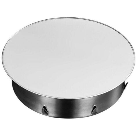 Ofenrohrstopfen 120–130 mm, Schornsteinlochabdeckung, Rohrabdeckung, Schornsteinlochabdeckung, perforierter Edelstahl-Schornsteinstopfen Ø 148 mm, Tiefe 45 mm, Silber