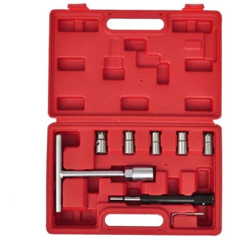 7-teiliges Set zum Schneiden und Reinigen von Diesel-Einspritzdüsensitzen. Entkohlt und reinigt Ablagerungen. (1/5)