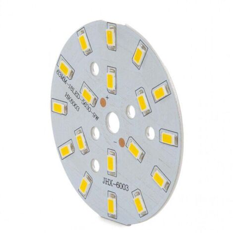 Aluminiumplatte für LED-Chipmodule, reinweißes Licht, ultrahell, 65 mm, 9 Watt, Oberflächenmontage. (1/3)