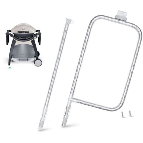 Brennerrohr aus Edelstahl, passend für Weber Gasgrills der Serien Q300, Q320, Q3000 und Q3200 (Ersatzteile 60036/65032)