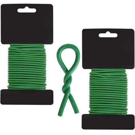 Stück 3,5 mm x 10 m Gartendraht-Pflanzenbinder, flexible Stützbinder, grüner Gartendraht, Baumbinder mit Gummiüberzug, Pflanzenbinder