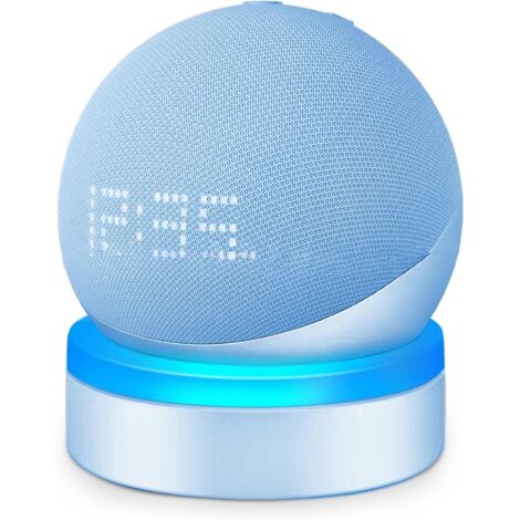 Halterung für Echo Dot 4 / Echo Dot 5 mit Leuchtfunktion, integriertem Kabelmanagement und Lautsprecherhalterung (Amazon Echo Dot 4 / Echo Dot 5, Himmelblau) Wl808 (1/5)