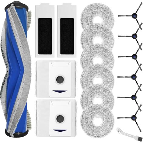Zubehörset für ECOVACS DEEBOT T30 PRO OMNI, für ECOVACS DEEBOT T30 OMNI Saugroboter, 1 Walzenbürste, 2 HEPA-Filter, 6 Reinigungstücher, 2 Staubbeutel, 6 Seitenbürsten (1/5)