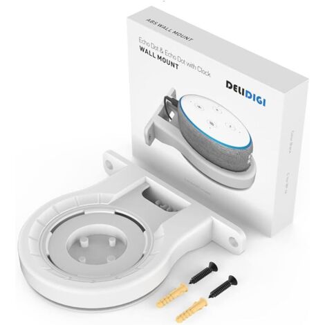 Dd96 Wandhalterung mit integriertem Kabelmanagement, schraubenlos, Lautsprecher-Zubehörgestell (2 Stück, Schwarz) für Echo Dot 3Rd / Echo Dot 4 / Echo Dot 5 (1/5)