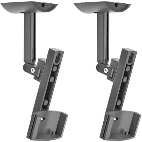 Wand- und Deckenhalterung für Harman Kardon HKTS-20/BQ-30/BQ-60/BQ-65-Lautsprecher, neig- und schwenkbar, passend für Harman Kardon SATS-TS30/TS20/TS60-Lautsprecher (Schwarz), 2er-Pack