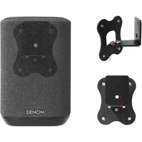 Kompatibel mit Denon Home 150 Wandhalterung, Denon Home 150 Ständerzubehör mit integriertem Kabelmanagement, Smart Home Lautsprecherzubehör Rack (Denon Home 150, Schwarz) 2 Stück
