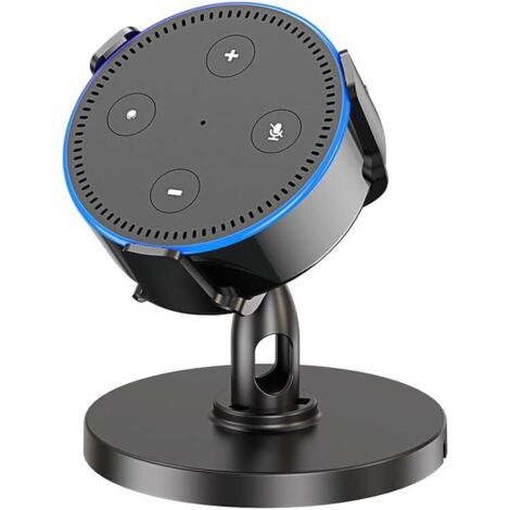Alexa Echo Dot 2. Generation Halterung, Tischständer, 360° verstellbares Lautsprecher-Zubehörregal, platzsparend für Küche, Bad und Schlafzimmer (Alexa Echo Dot 2. Generation, Schwarz)