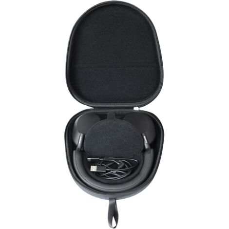 Hartschalen-Reiseetui für Sony WH-1000XM5, Reiseetui für Sony WH-1000XM5 Lautsprecher mit zusätzlicher Netztasche für Ladekabel und Zubehör, Schwarz (1/5)