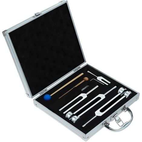 Ratstone Therapeutische Stimmgabel, Set mit 4 Stimmgabeln (128 Hz, 136,1 Hz, E 528 Hz, 4096 Hz), Ideal für Chakra-Heilung, Klangheilung und Anti-Stress.