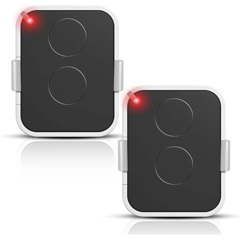 Inti Era Torfernbedienung (433,92 MHz) für On2E, 2-Kanal-Torfernbedienung, sicherer Rolling-Code, kompatibel mit automatischen Empfängern, Schwarz/Weiß, 2er-Pack (1/5)